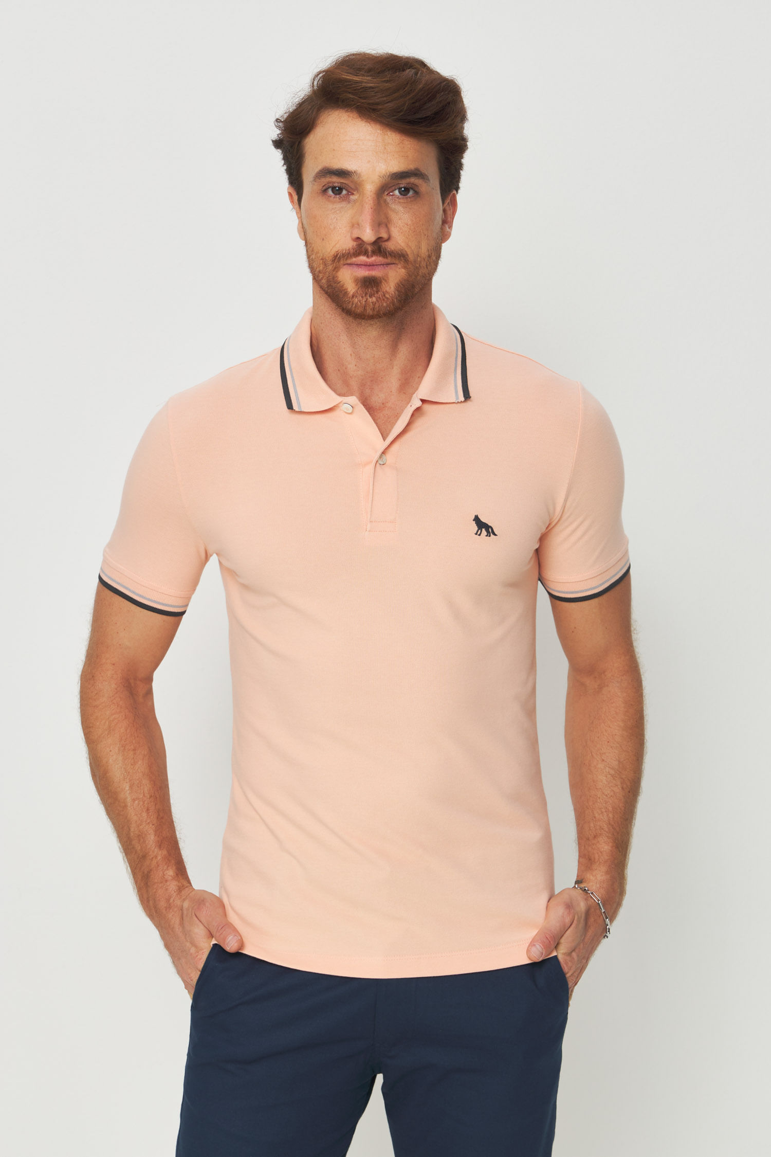 Polo Basic Line Masculina Acostamento