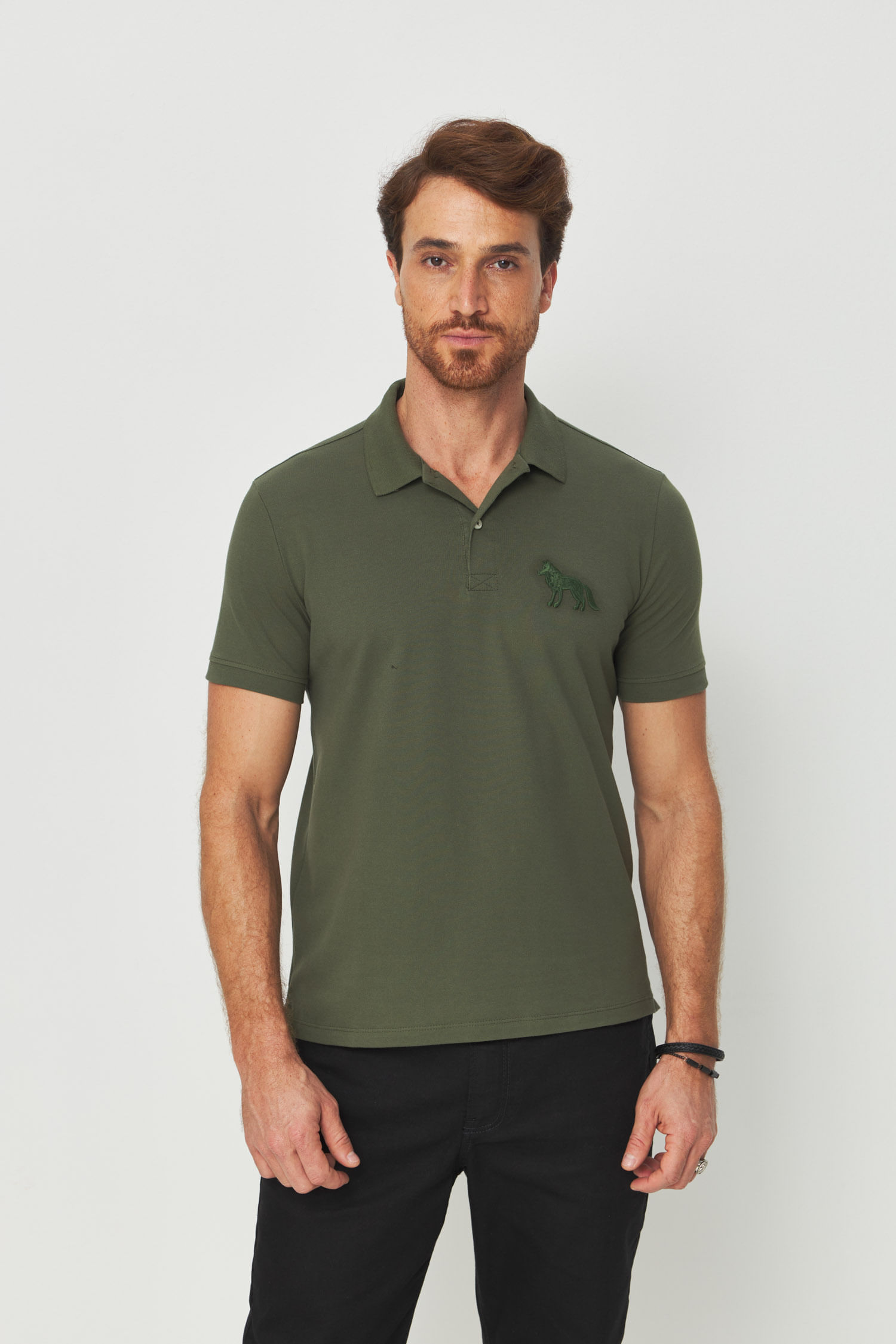 Polo Wolf Max Masculina Acostamento