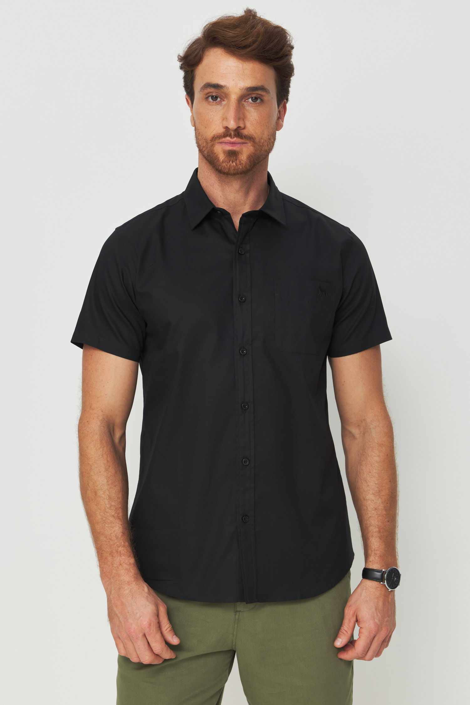 Camisa Cotton Pocket Masculina Acostamento