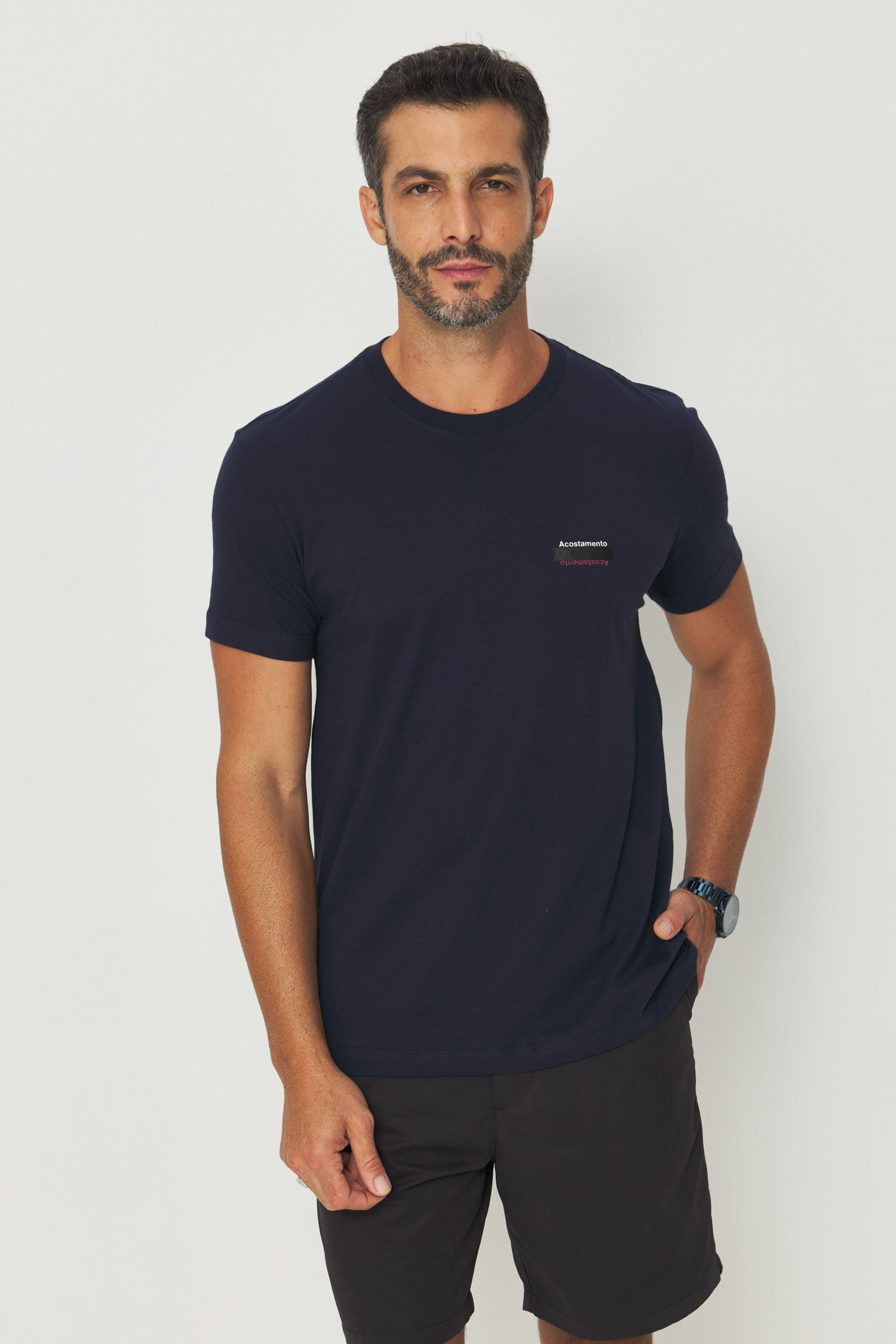 Camiseta Lobo Geométrico Masculino Acostamento