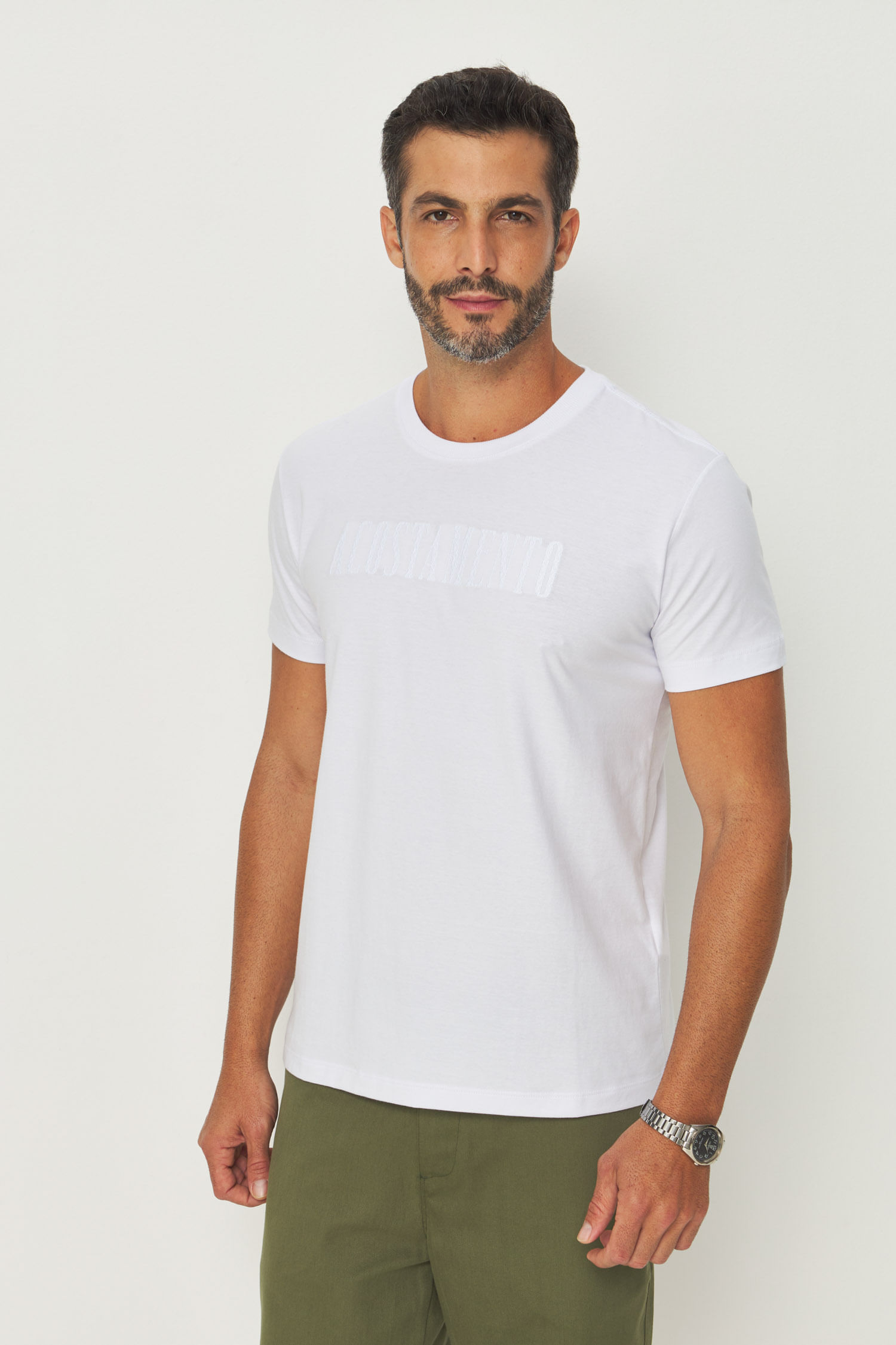 Camiseta Bordado Texturizado Masculino Acostamento