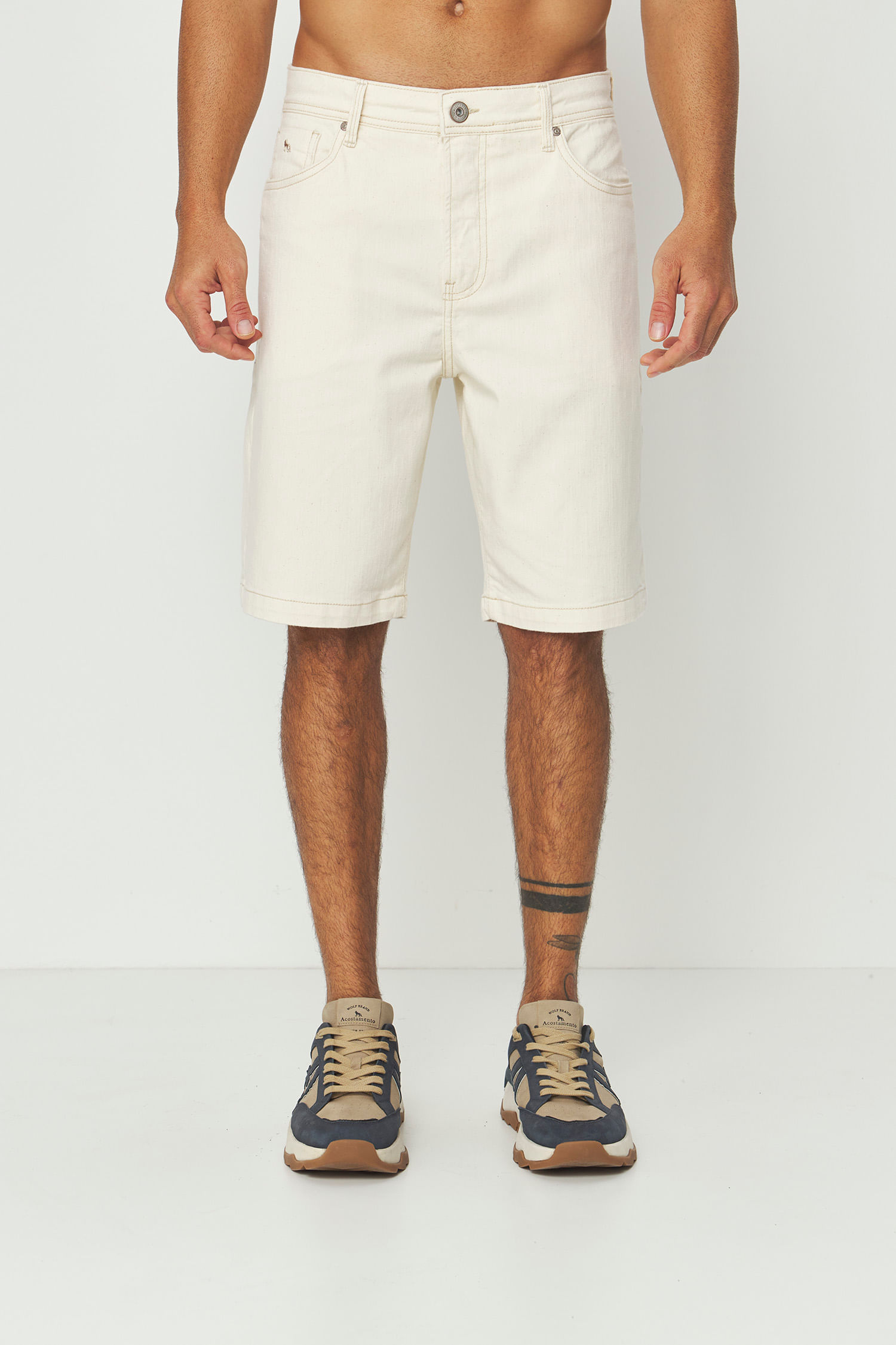 Bermuda Clássica Sarja Masculina Acostamento
