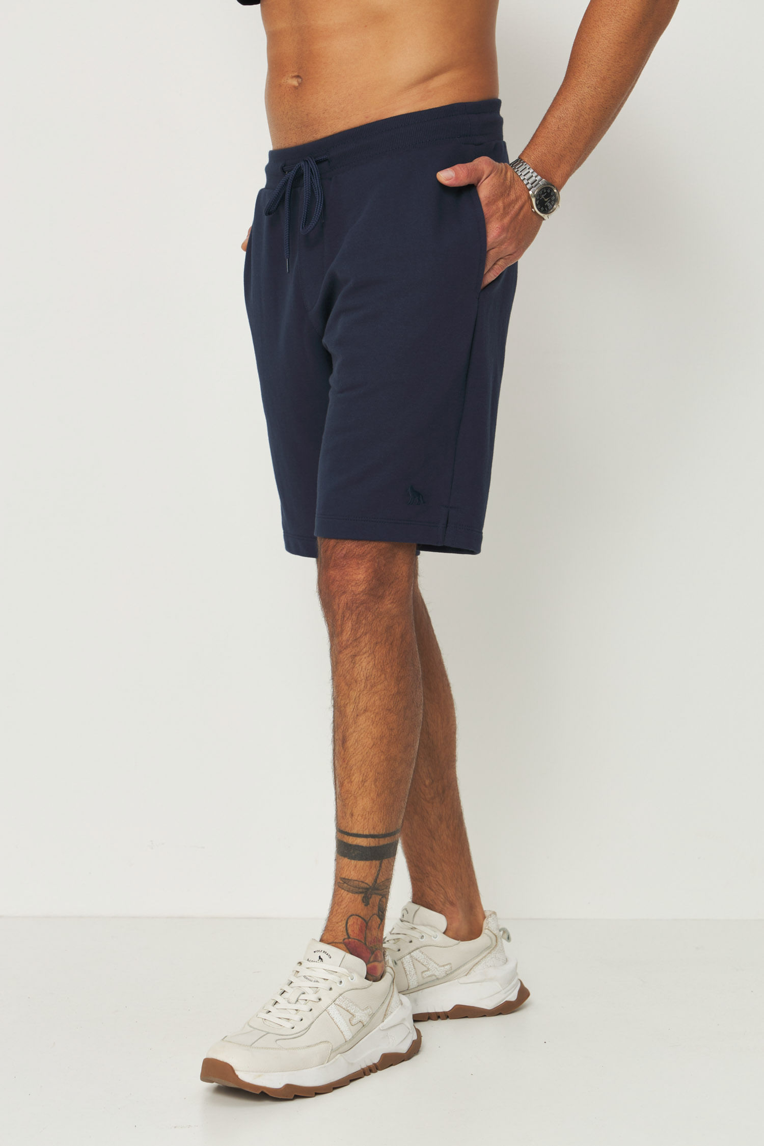 Bermuda Moletom Casual Masculina Acostamento