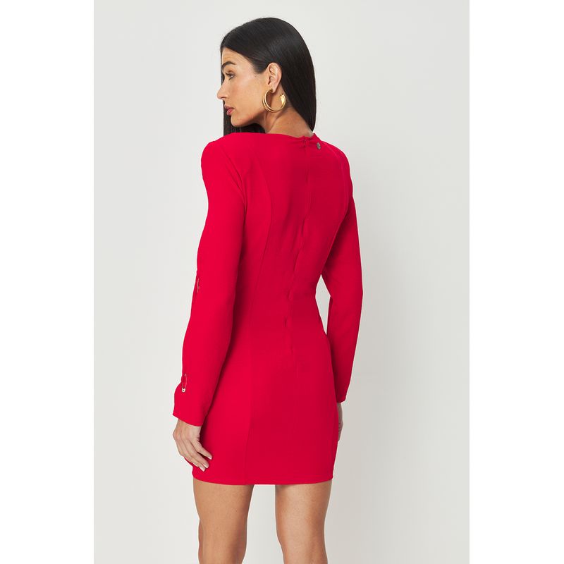 Vestido-Curto-Transpassado-Manga-Longa-ACT-Feminino