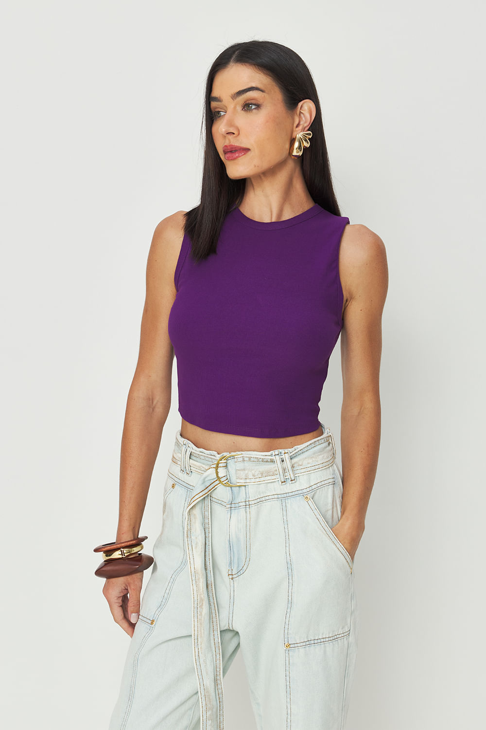 Regata Cropped Feminina Acostamento