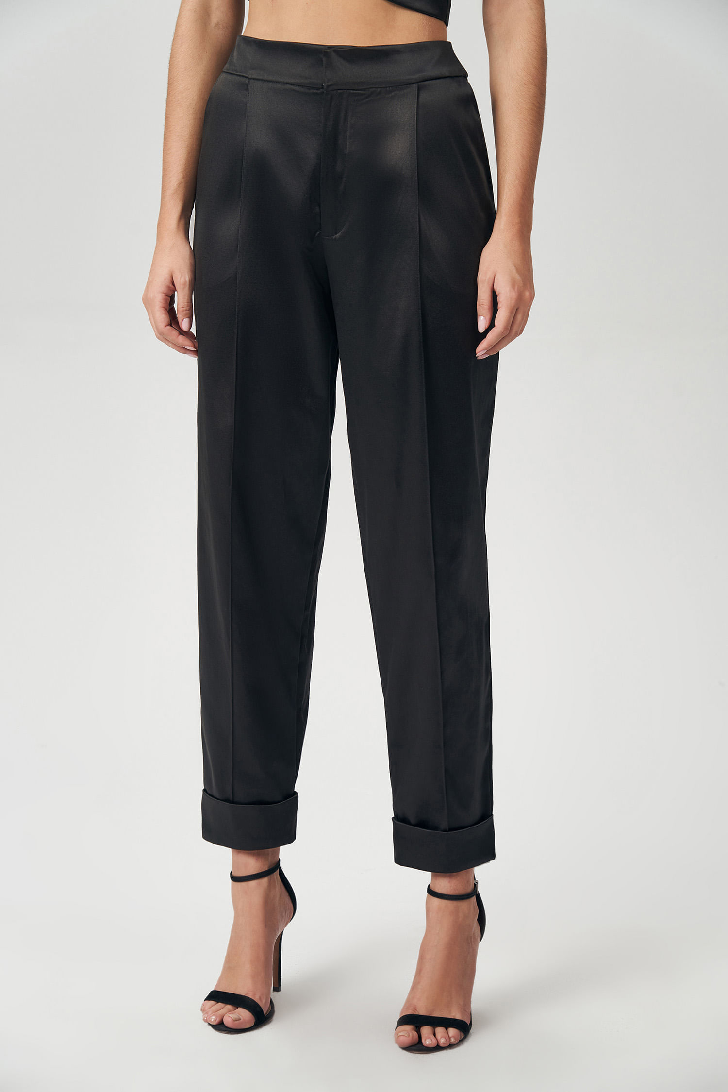 Calça Black Acetinada Feminina Acostamento
