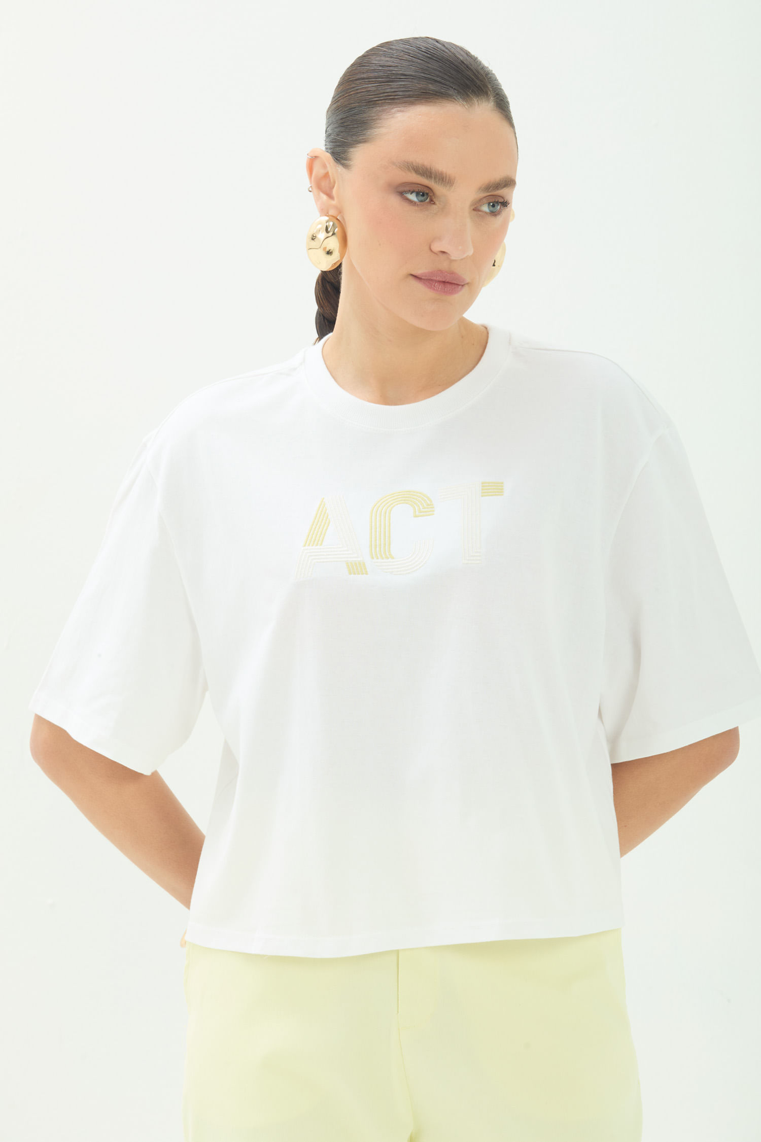 T-Shirt Ampla Casual  ACT Feminino