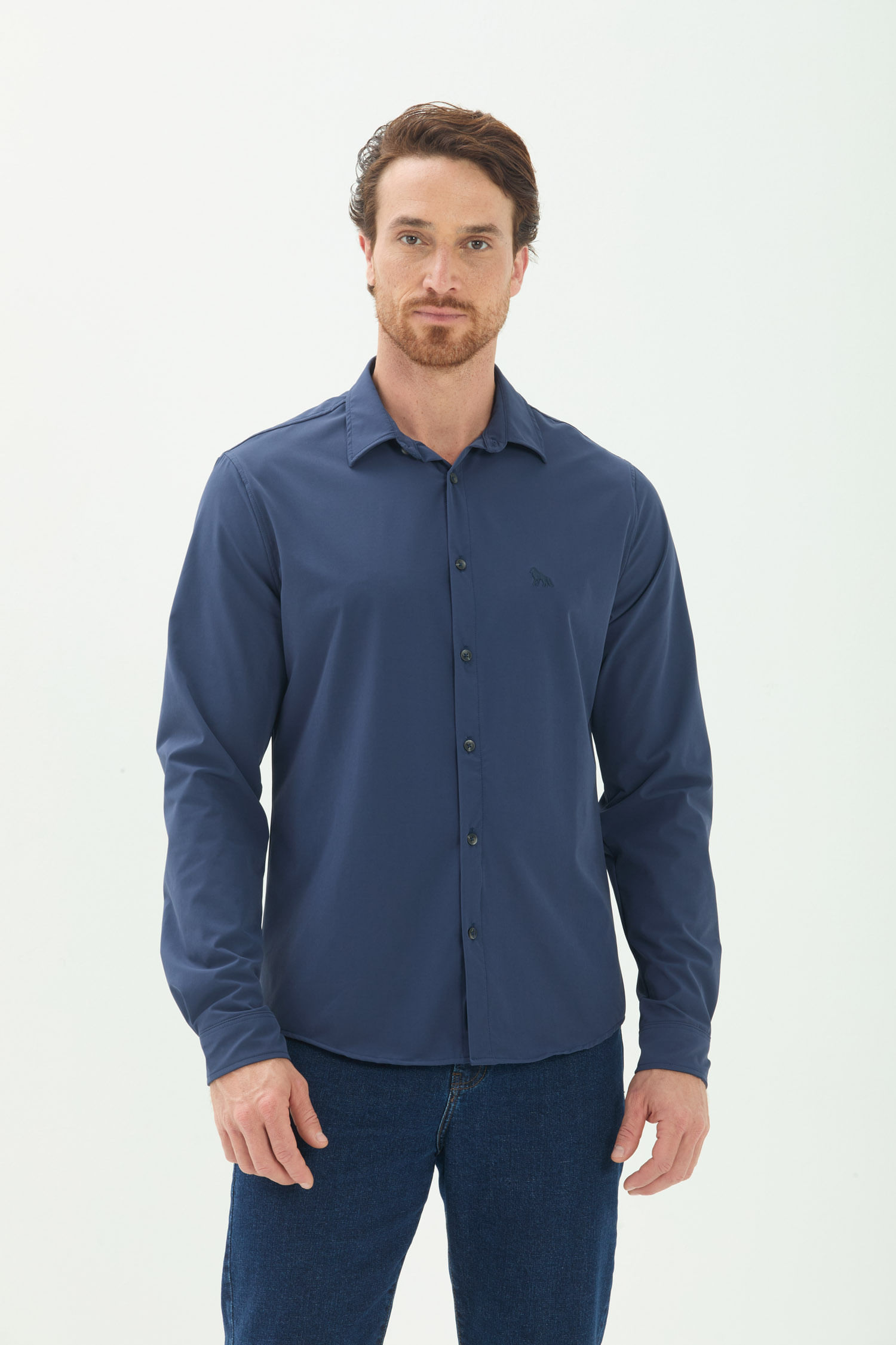 Camisa Social Moderna Masculina Acostamento