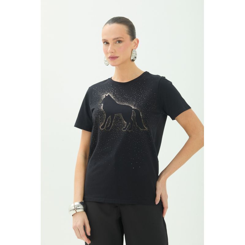 T-Shirt-Lobo-Brilho-ACT-Feminina