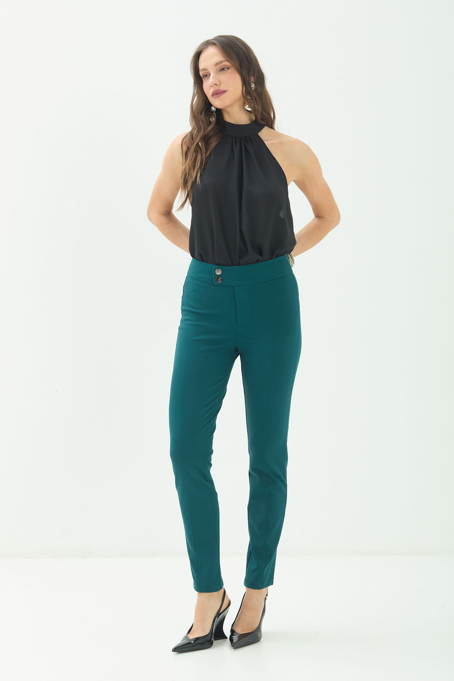Calça Feminina Elegante Slim ACT Feminina