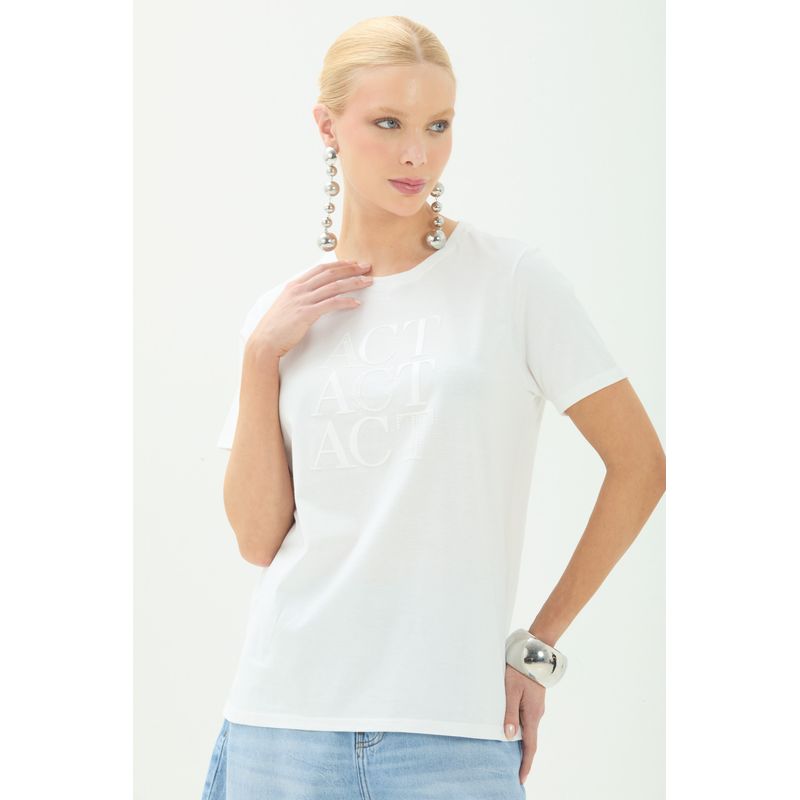 T-shirt-Casual-Clean-ACT-Feminina