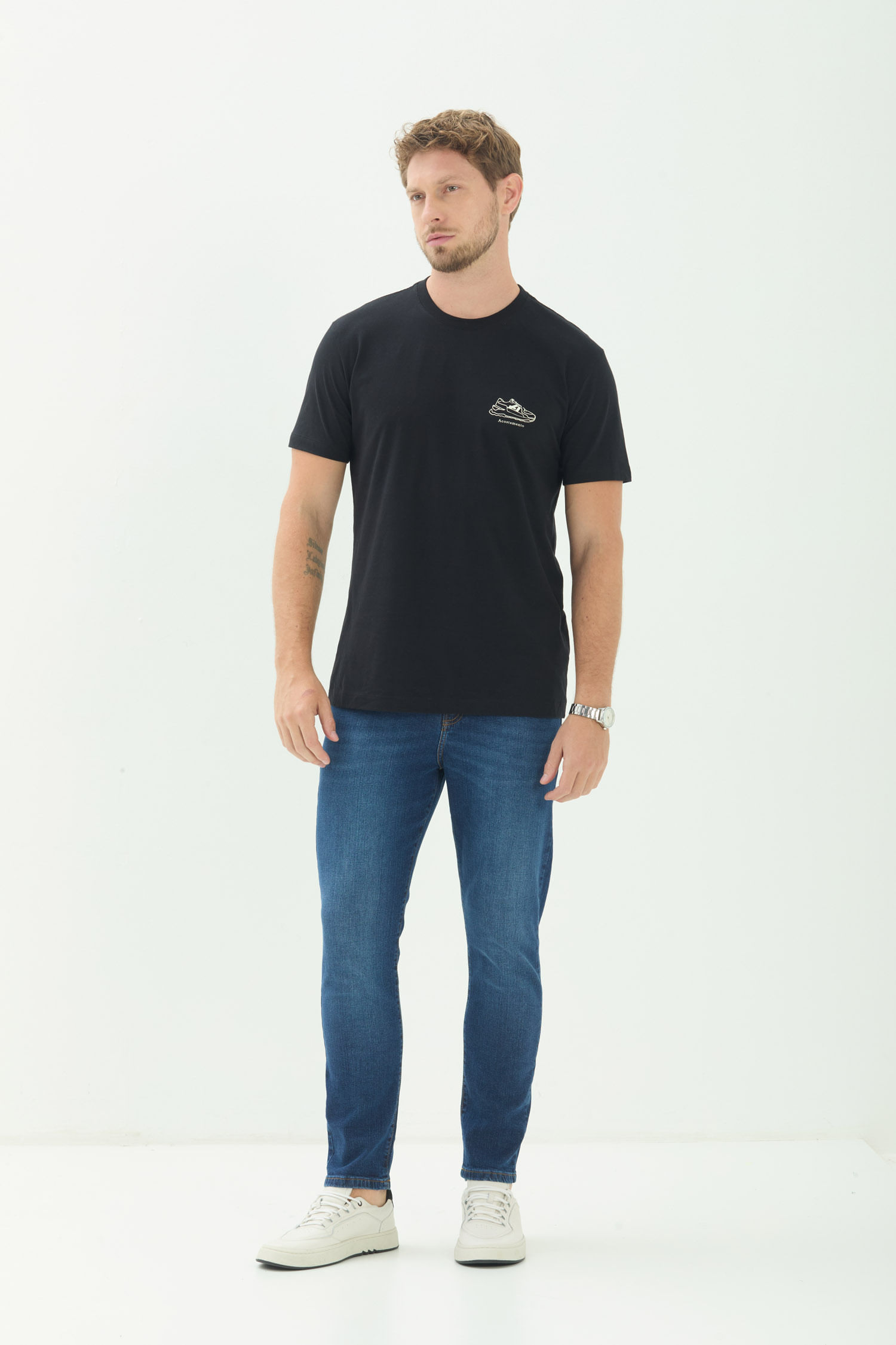Calça Jeans Skinny Básica Masculina Acostamento