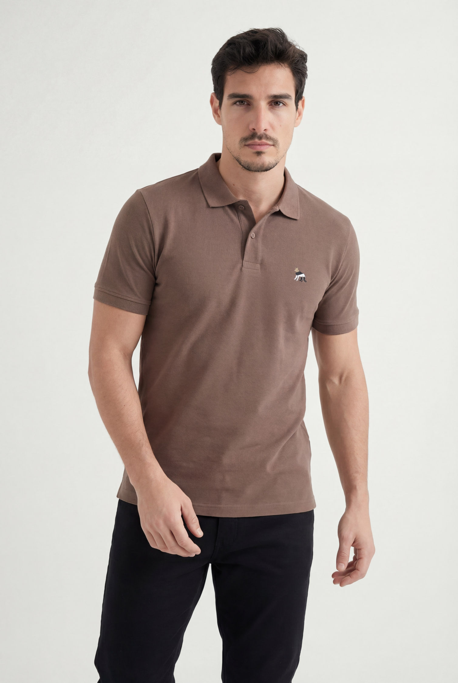 Polo Minimalista Masculina Acostamento
