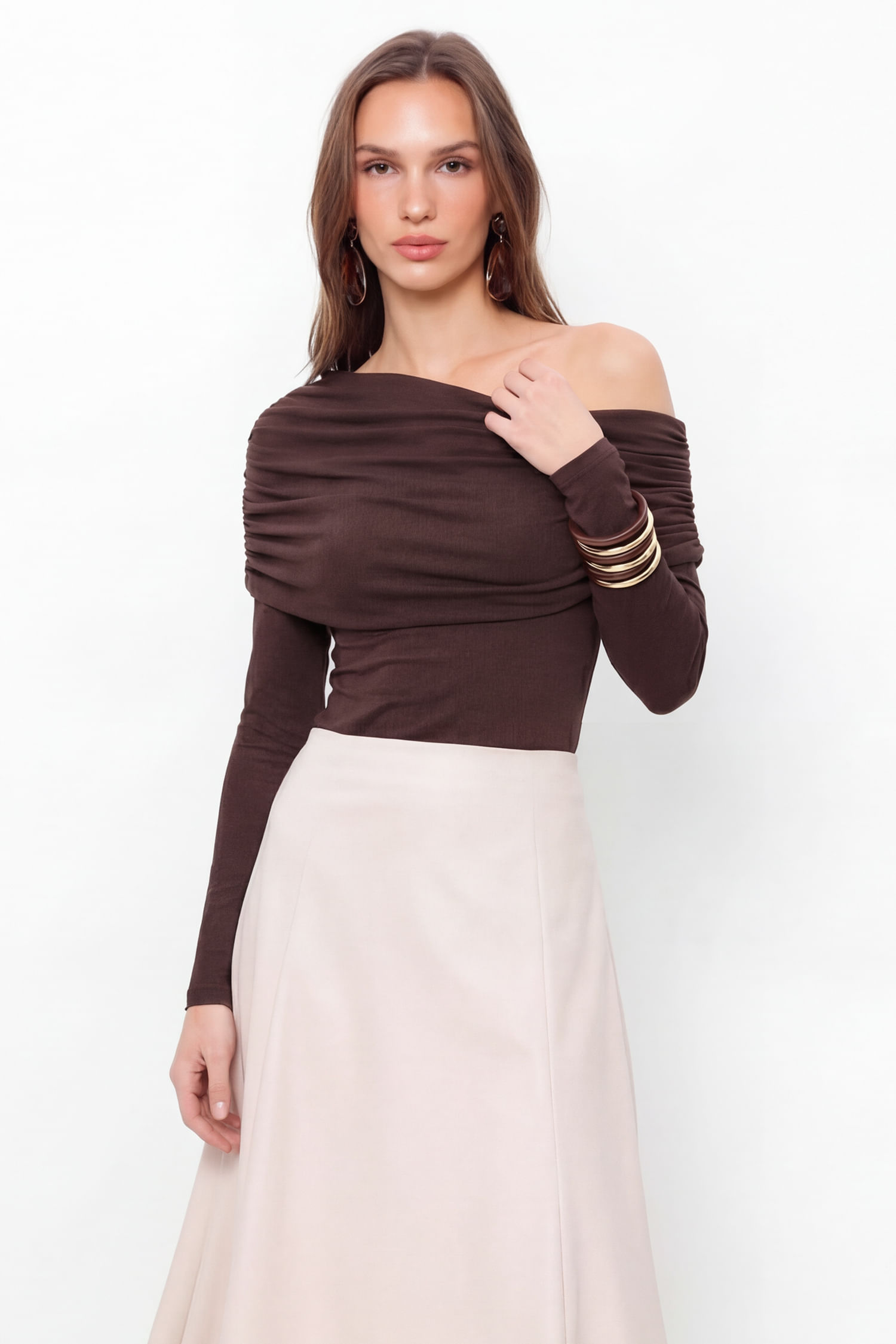 Blusa Ombro A Ombro ACT Feminina