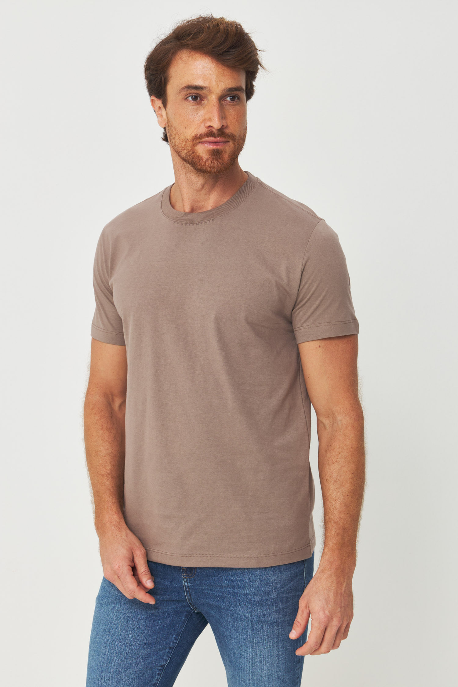 Camiseta Minimalista Silk Gola Masculina Acostamento