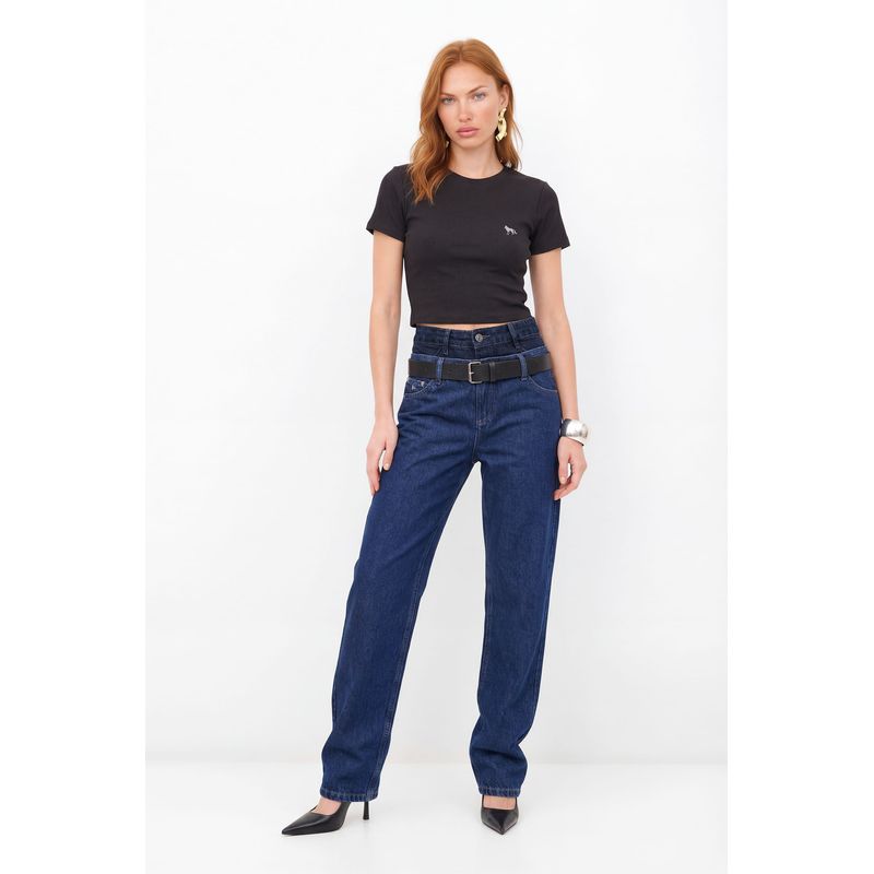 Calca-Jeans-Reta-Cintura-Alta-ACT-Feminina