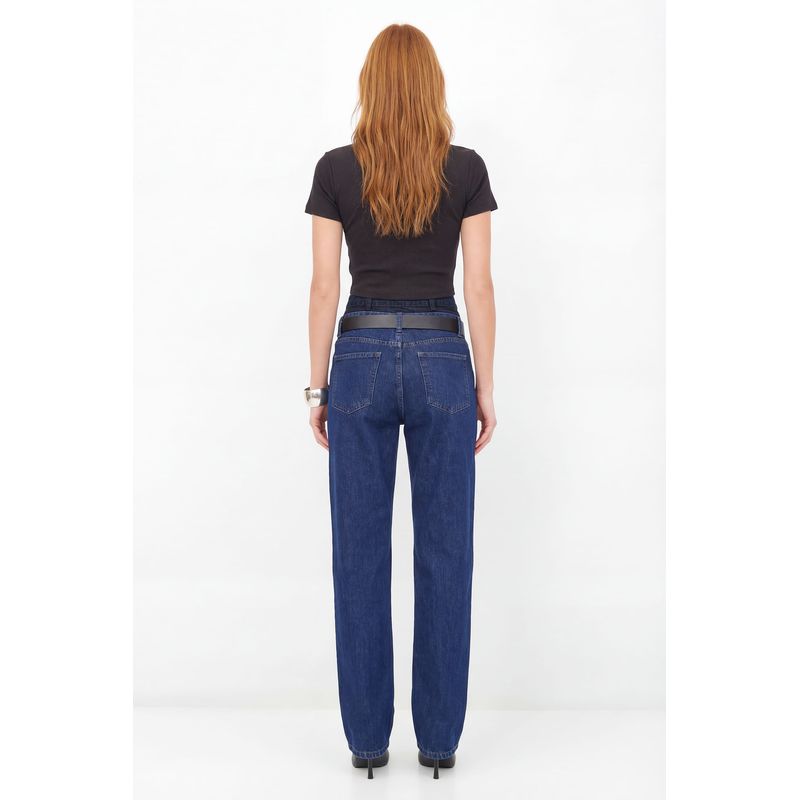 Calca-Jeans-Reta-Cintura-Alta-ACT-Feminina