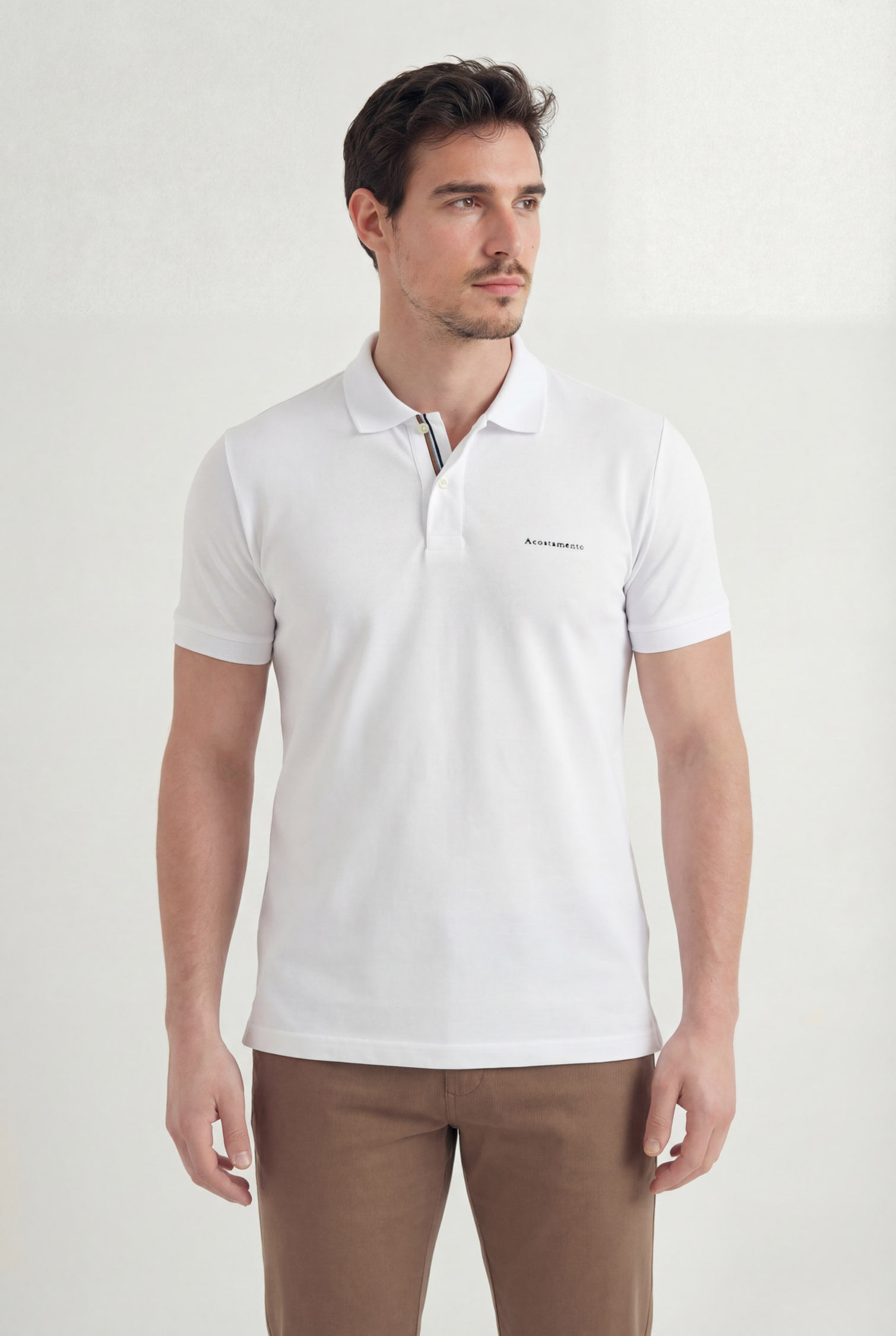 Polo Casual Estampada Masculina Acostamento