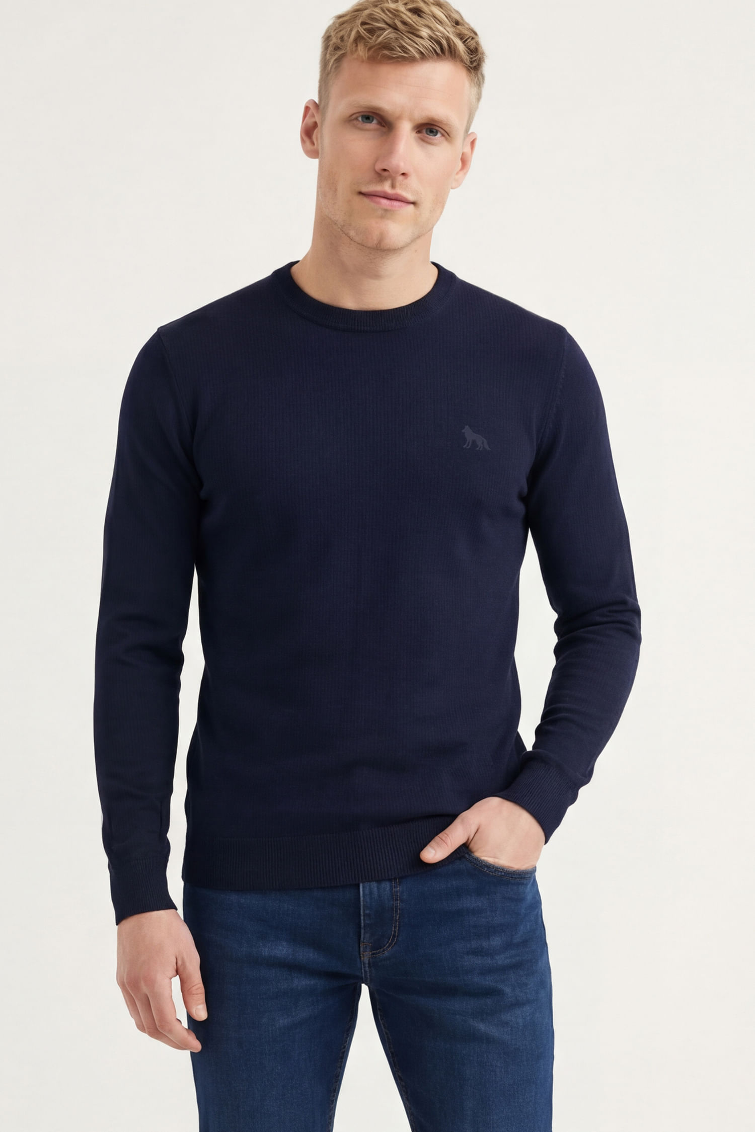 Suéter Tricot Casual Masculino Acostamento