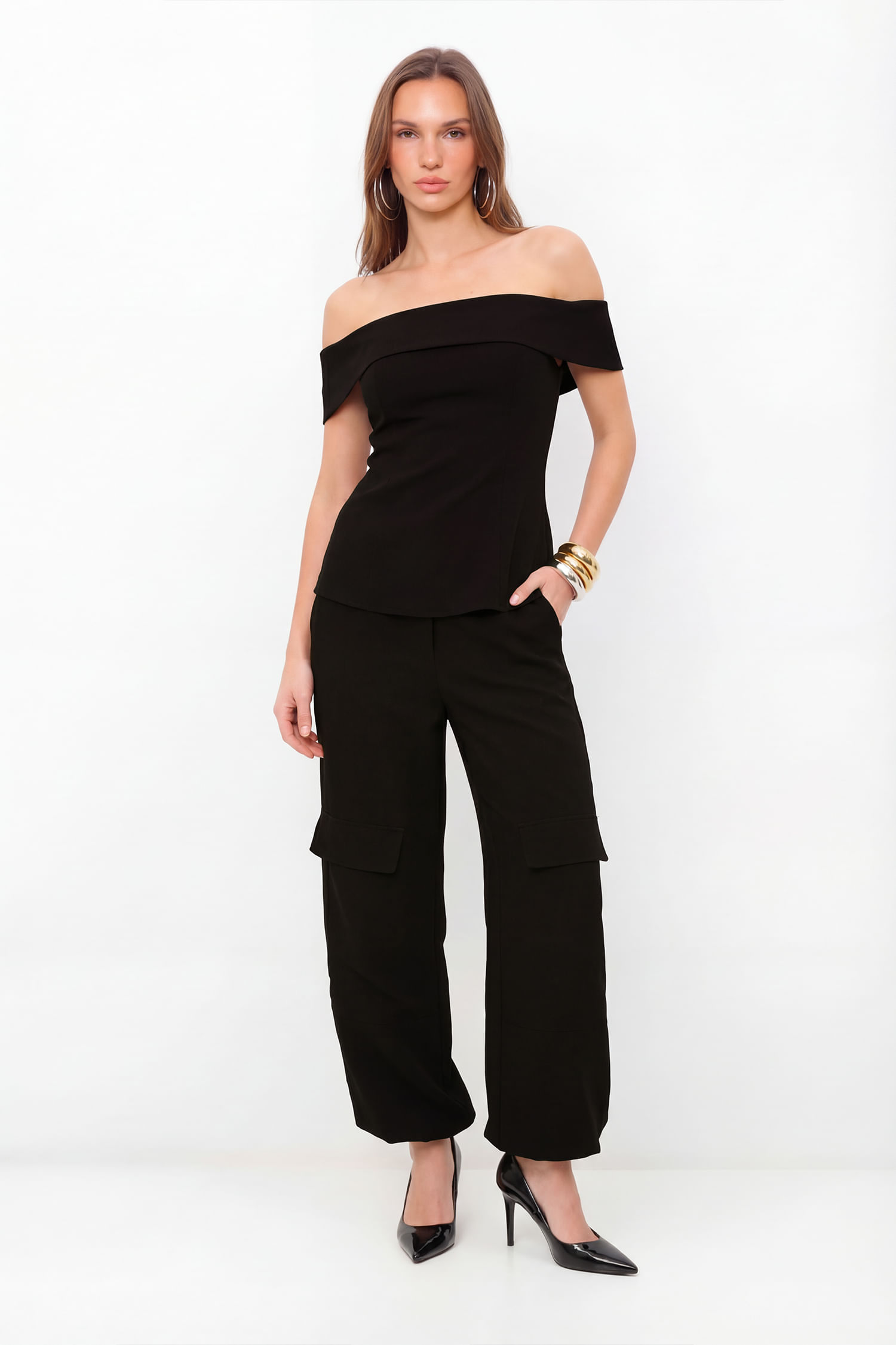 Calça Cargo Cintura Alta ACT Feminina