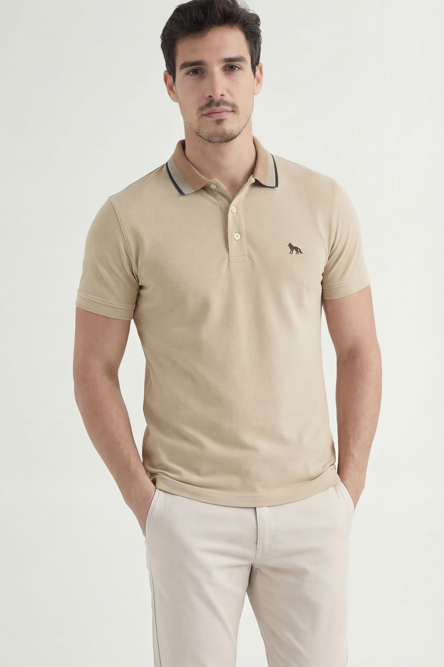 Polo Essencial Bordada Masculina Acostamento