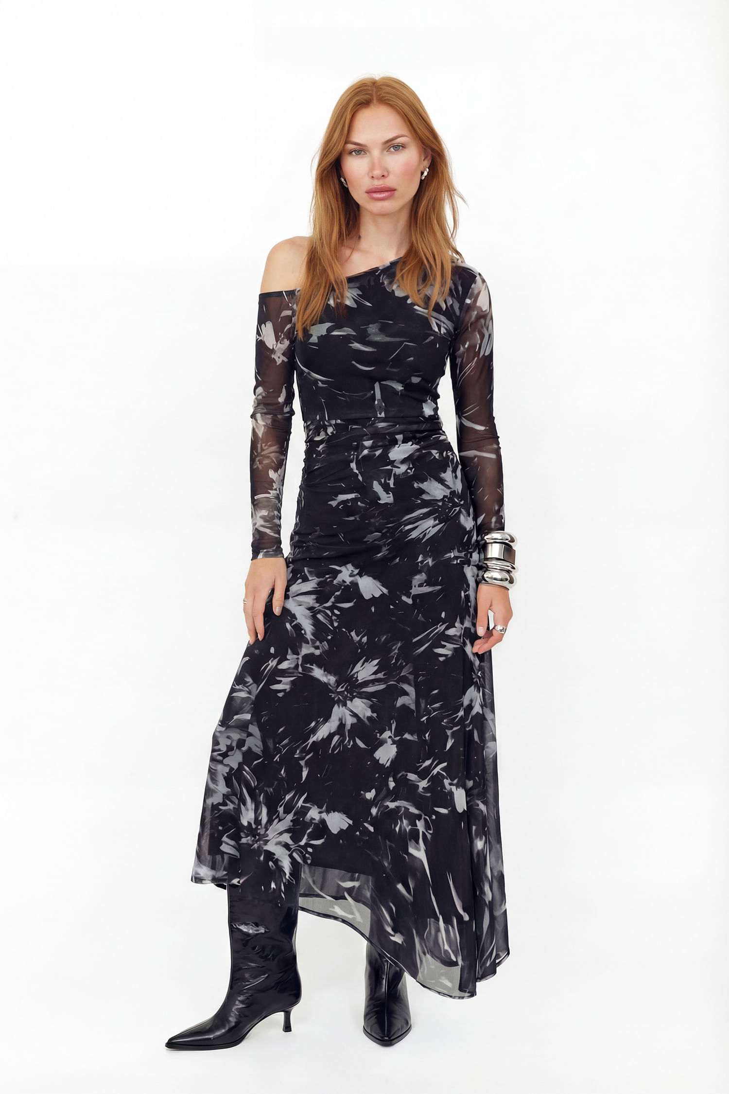 Vestido Longo Assimétrico ACT Feminino