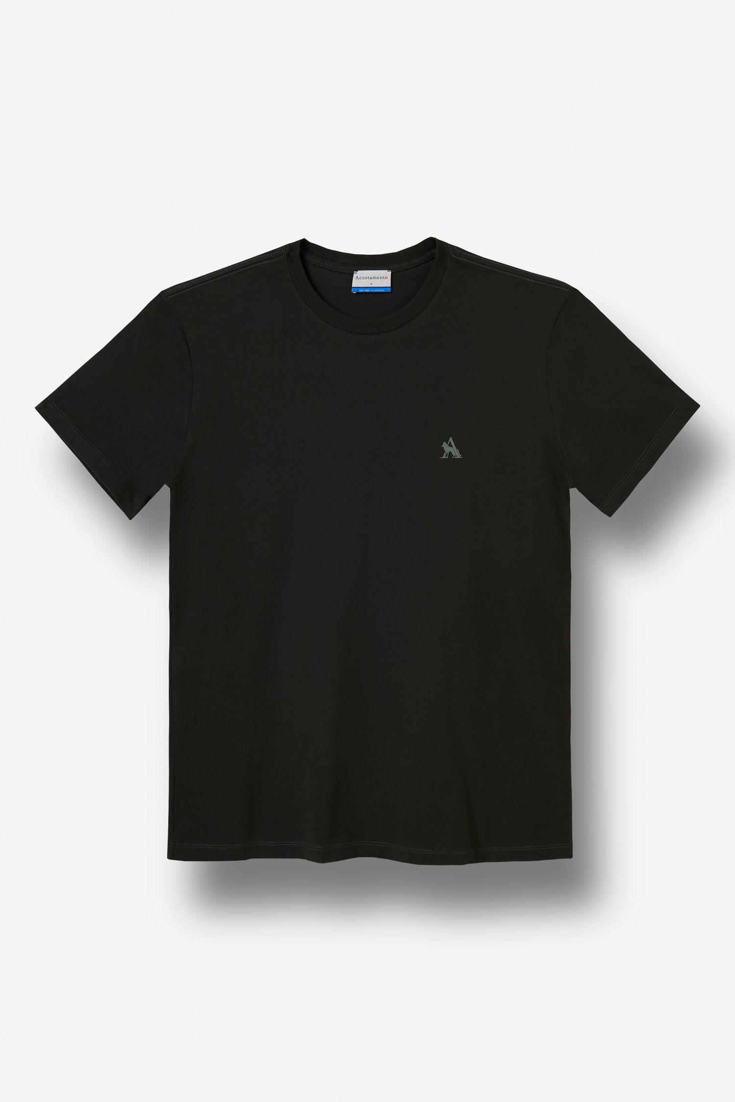 Camiseta Silk A com Lobo Masculino Acostamento