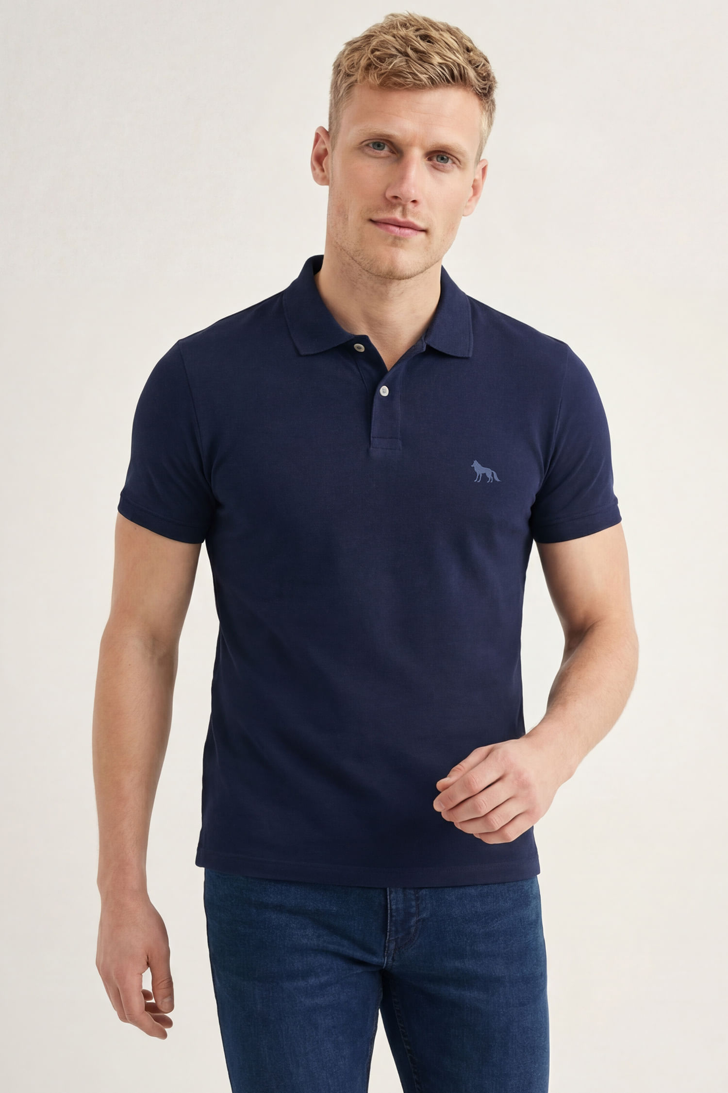 Polo Scrivania Pima Casual Masculina Acostamento