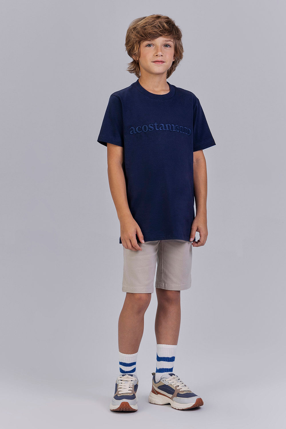 Camiseta Logo Bordada Menino Acostamento Next