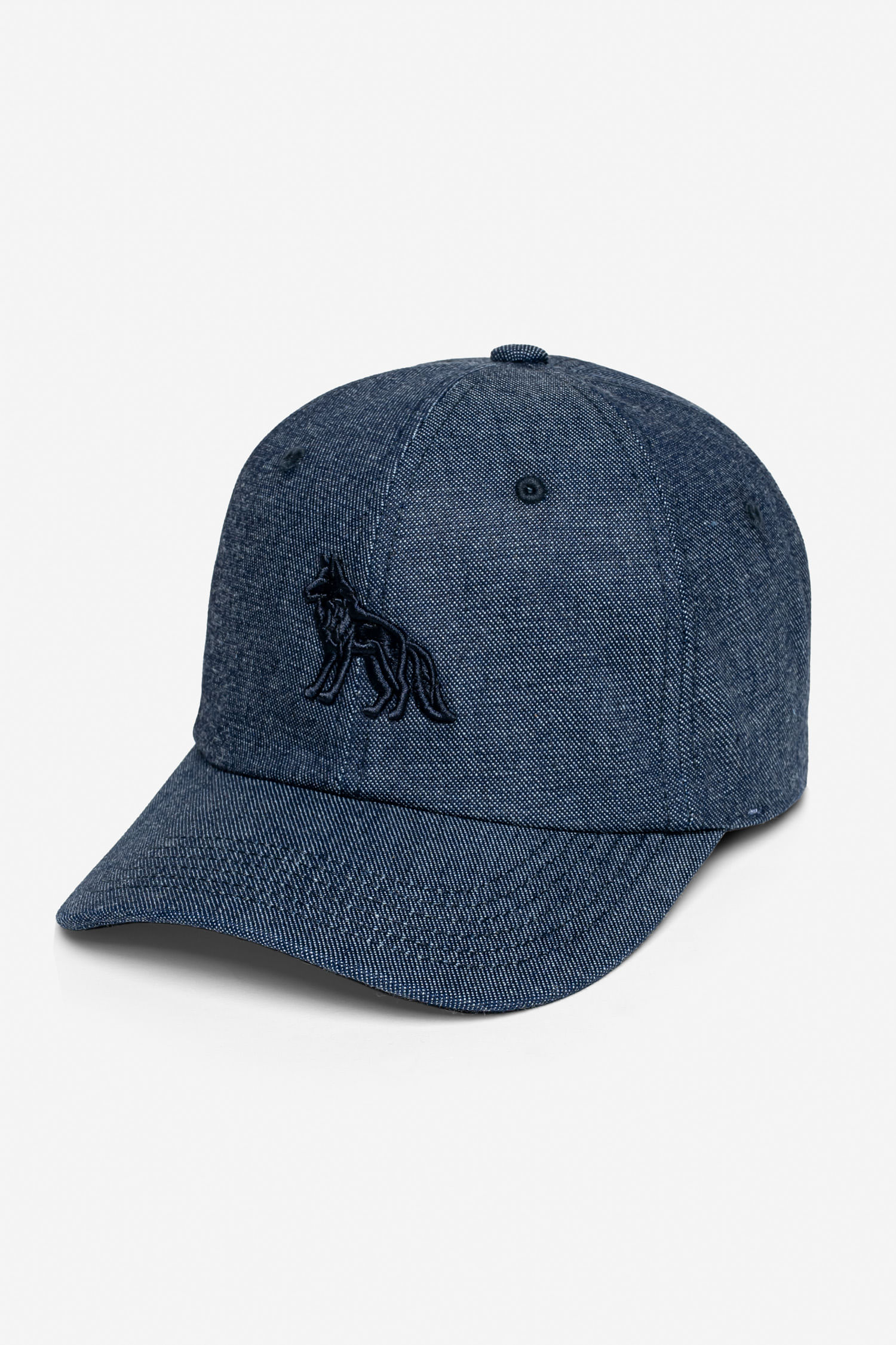 Boné Dad Hat Jeans Lobo Masculino Acostamento