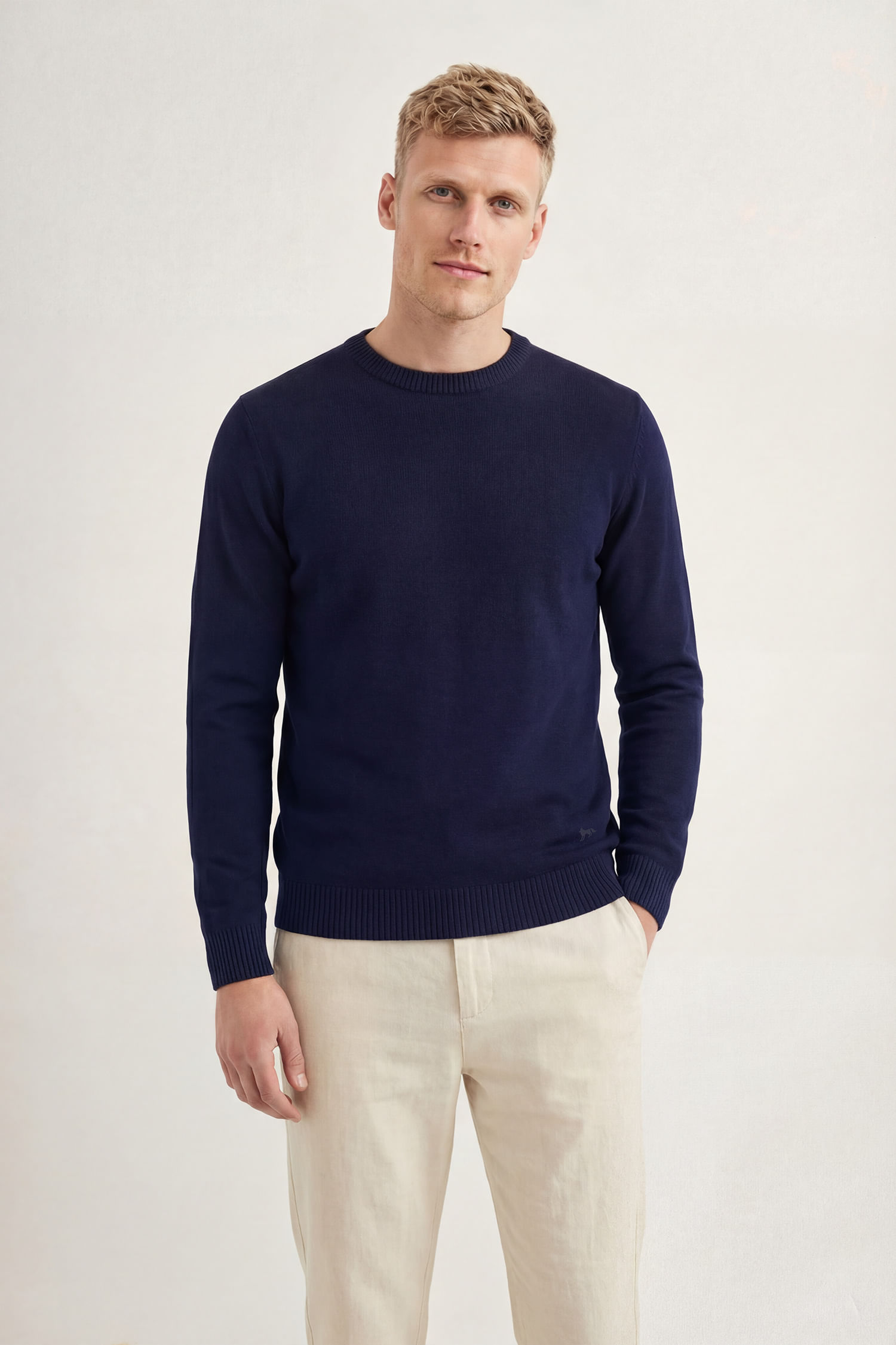 Suéter Tricot Clássico Masculino Acostamento