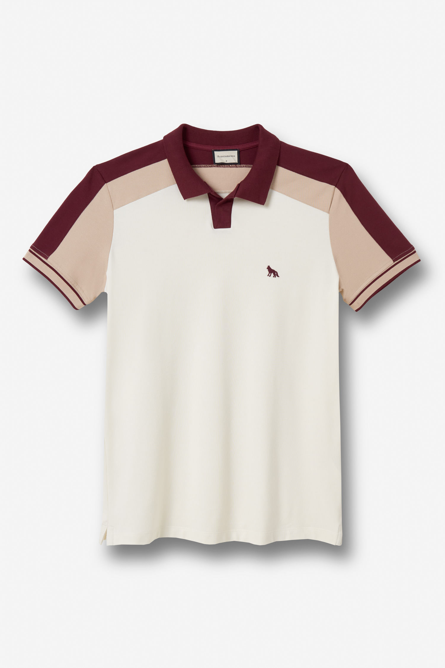 Polo Recorte Contrastante Masculina Acostamento