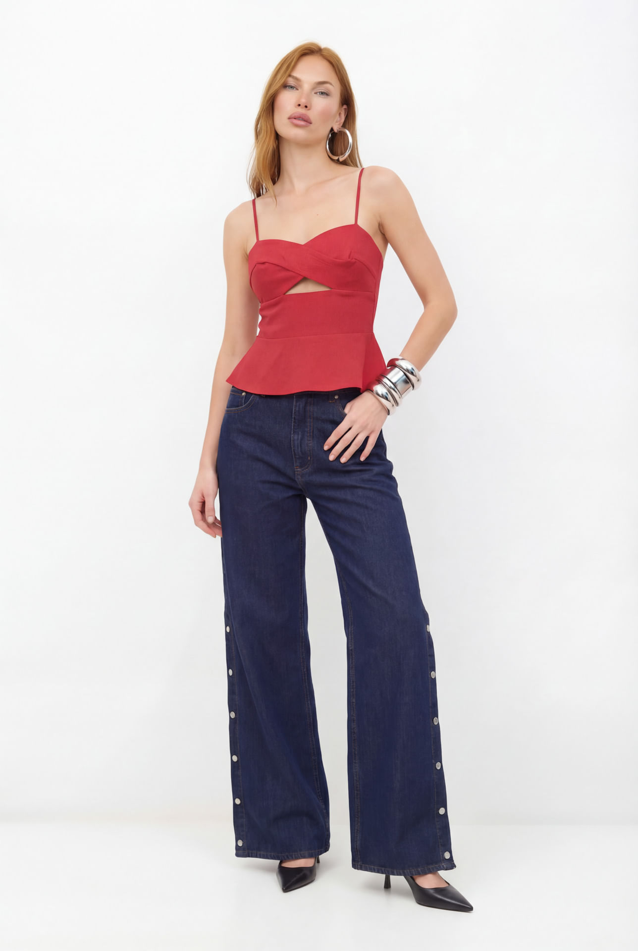 Blusa Decote Estruturado ACT Feminina