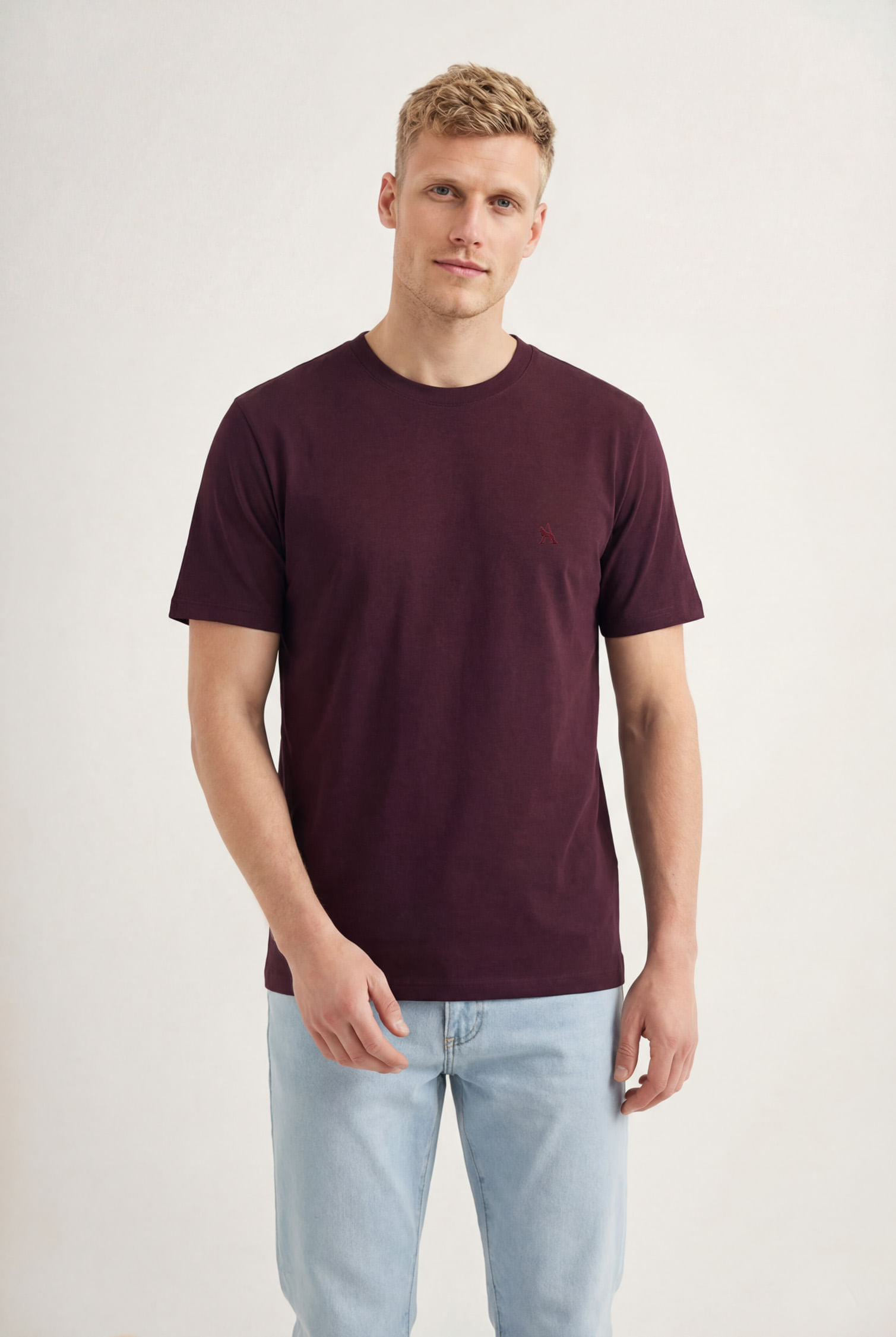 Camiseta Casual Manga Curta Masculina Acostamento