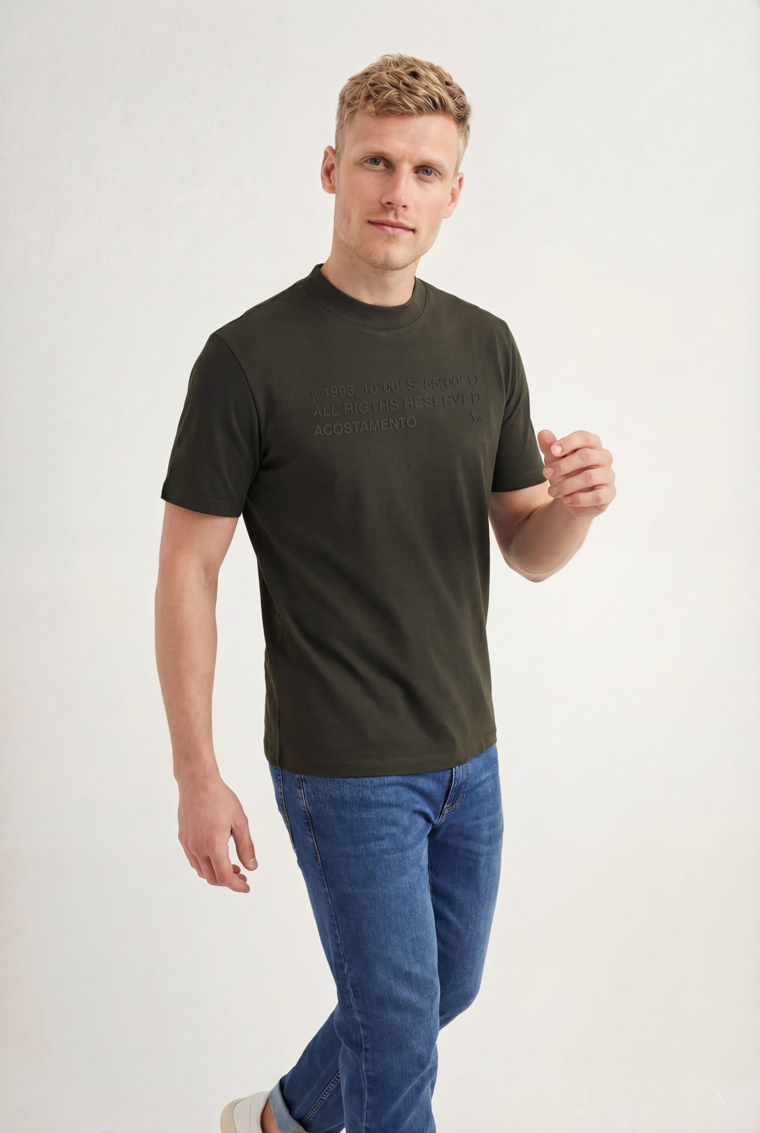 Camiseta Estampa Silk Masculina Acostamento