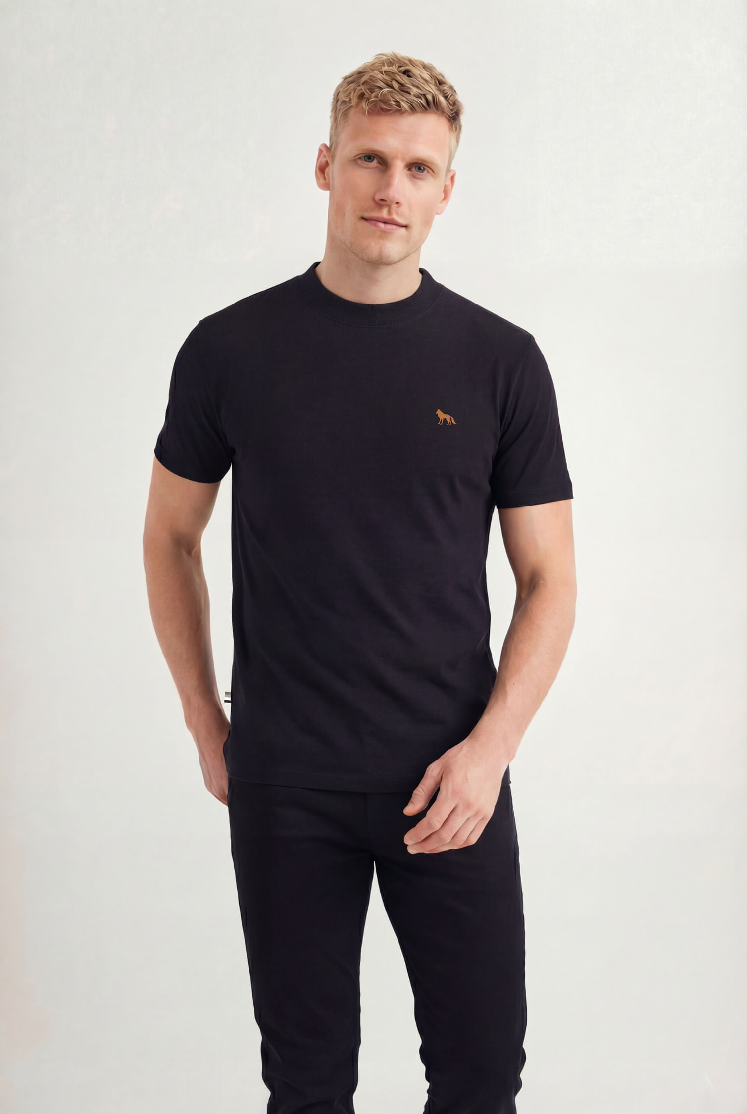 Camiseta Logo Bordado Masculina Acostamento