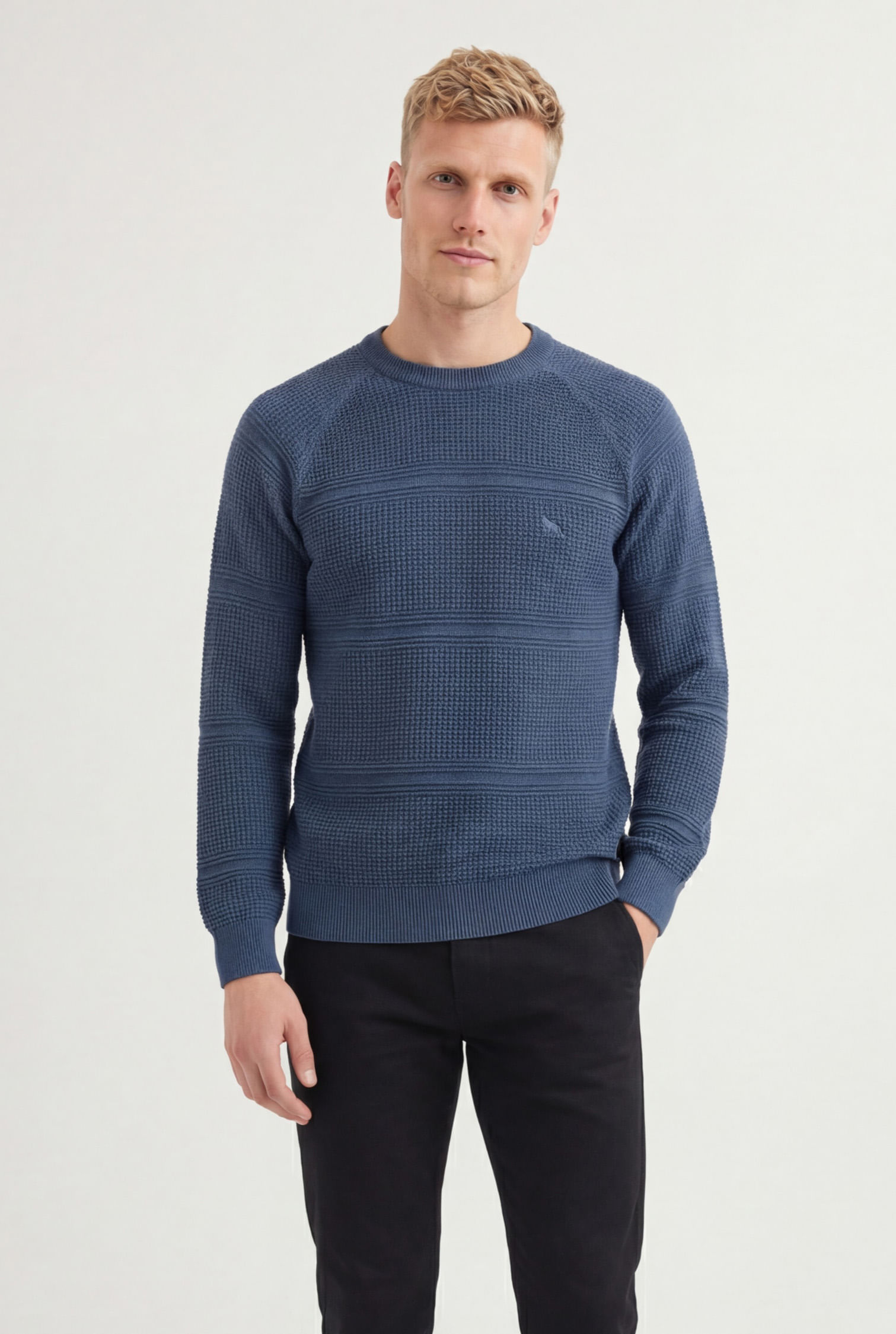 Suéter Tricot Texturizado Masculino Acostamento