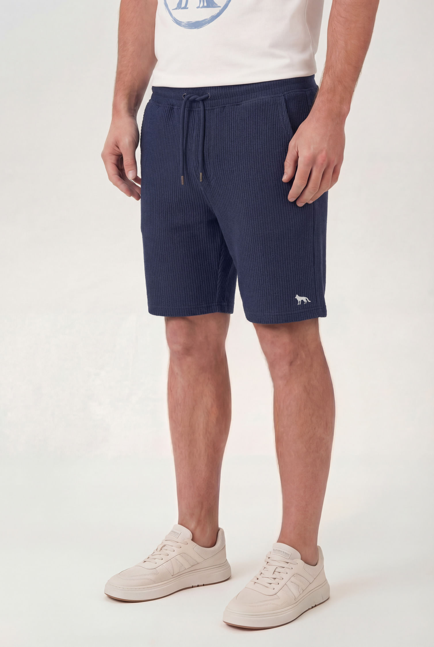 Bermuda Casual Em Malha Masculina Acostamento
