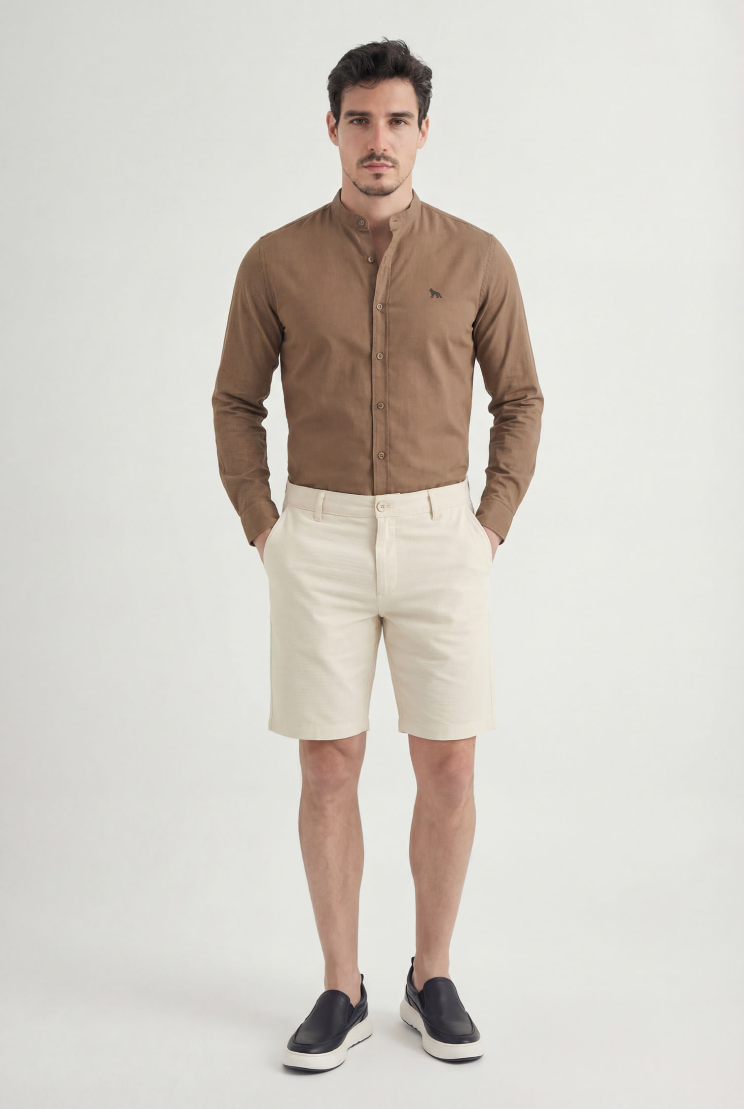 Bermuda Sarja Casual Masculina Acostamento