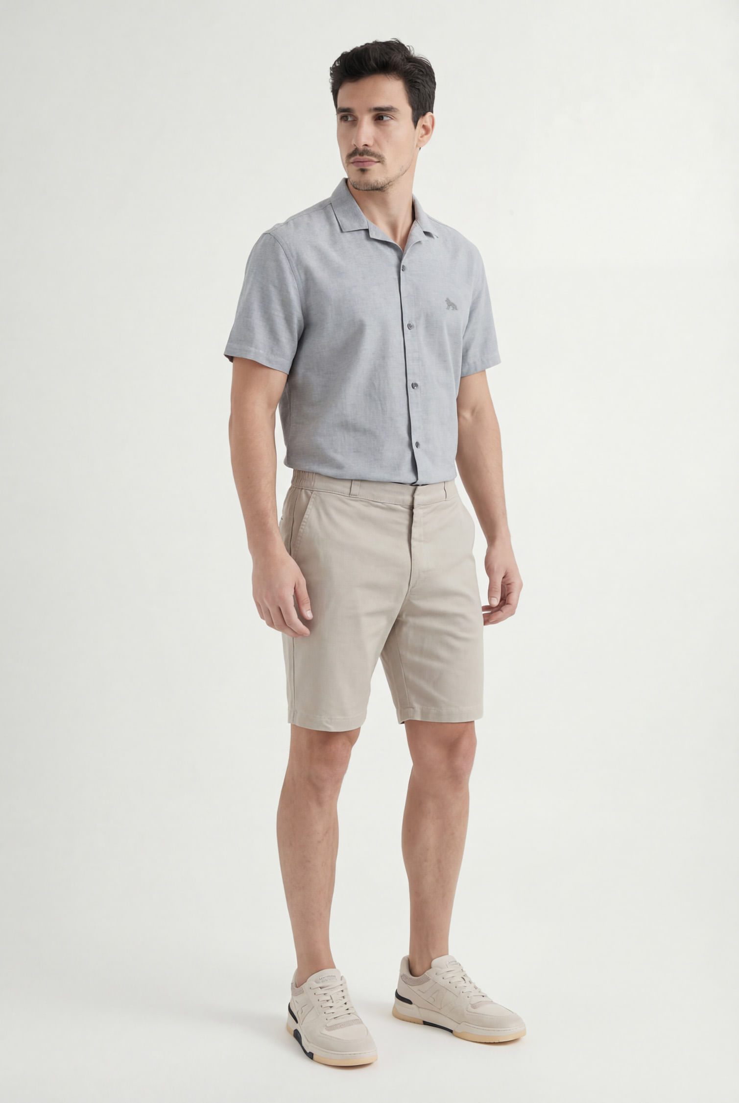 Bermuda Casual Sarja Masculina Acostamento