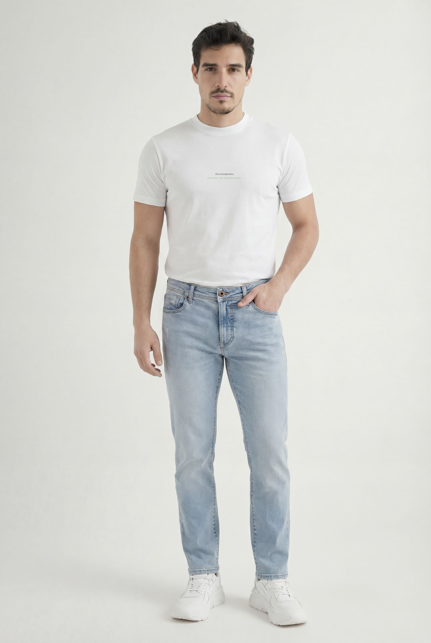 Calça Jeans Regular Masculina Acostamento