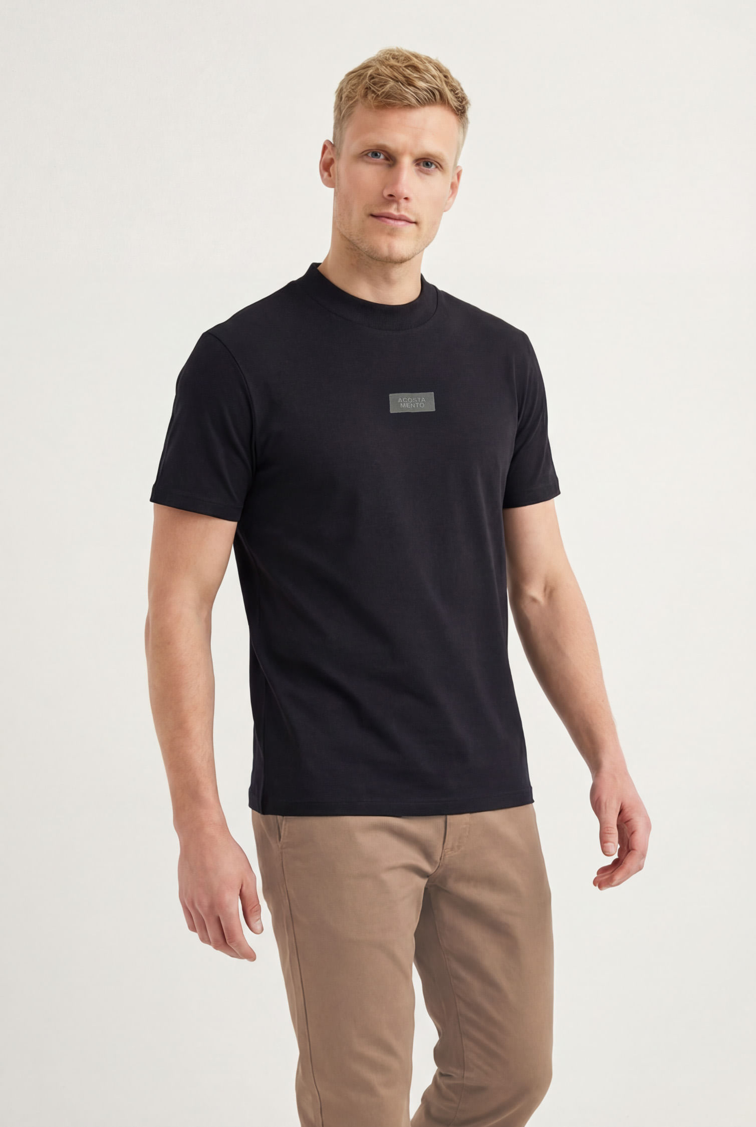 Camiseta Com Elastano Masculina Acostamento
